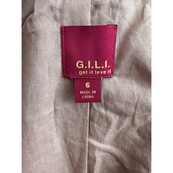 G.I.L.I  Blush Pale Pink Open Front Leather Jacket Size 6 - Picture 2 of 14